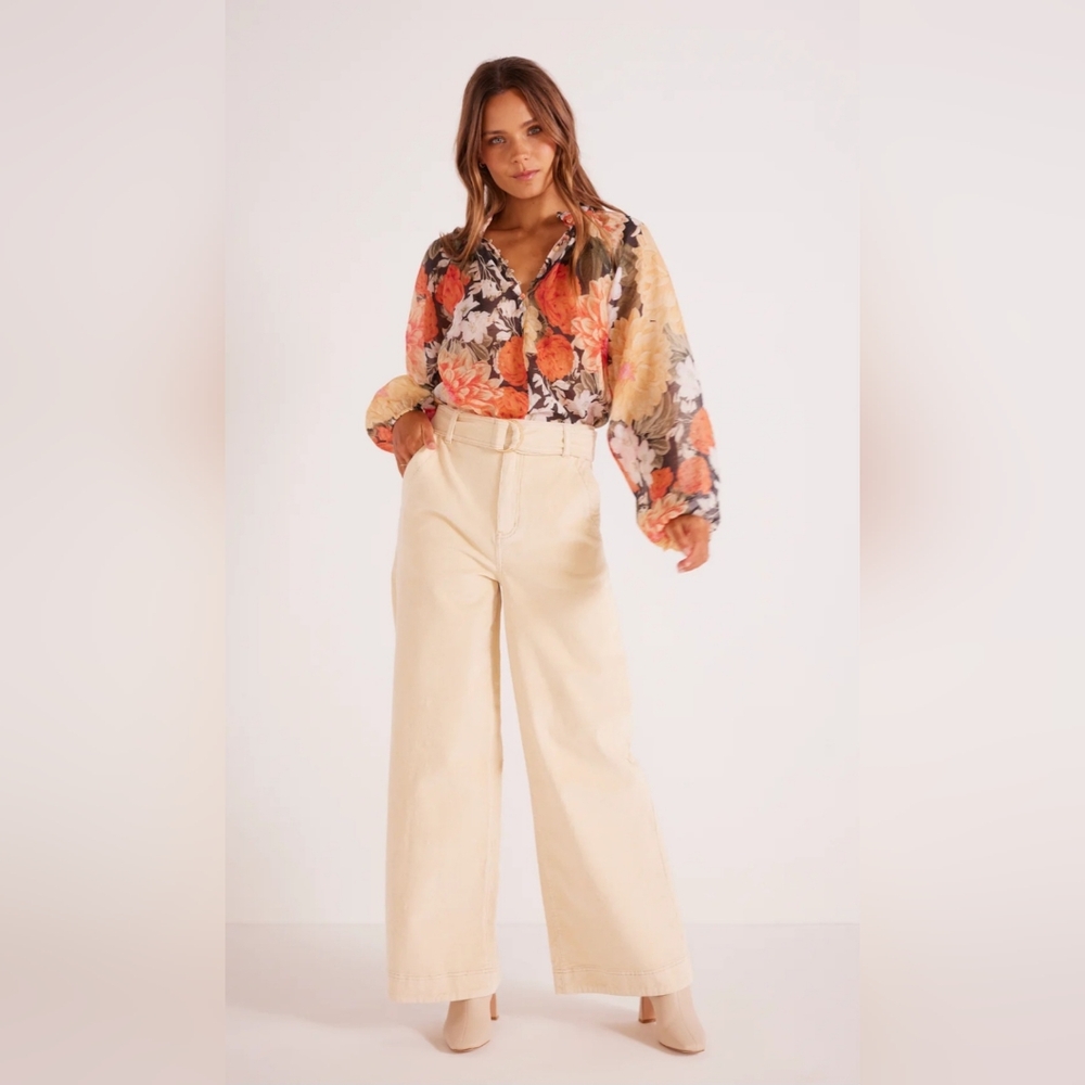MINKPINK $139 Thea Corduroy Wide Leg Pants NWT SZ MED ✨️